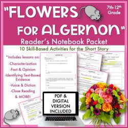 Flowers for algernon worksheets pdf