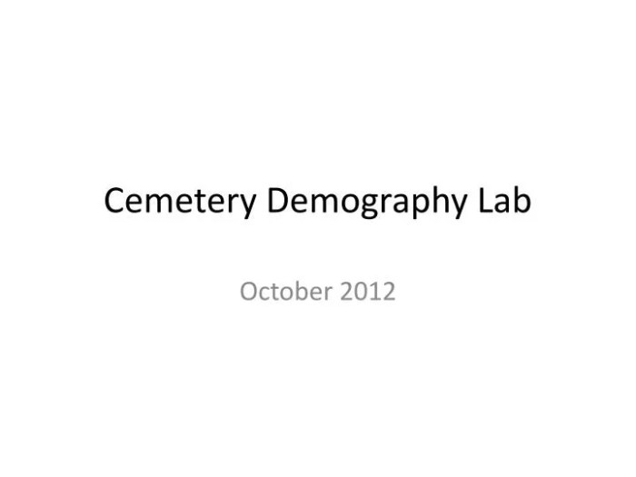 Demography in the cemetery lab answers