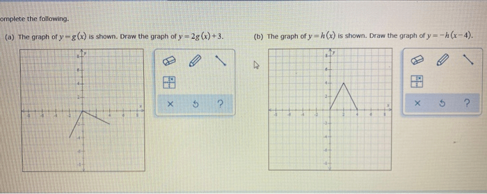 The graph of is shown. draw the graph of