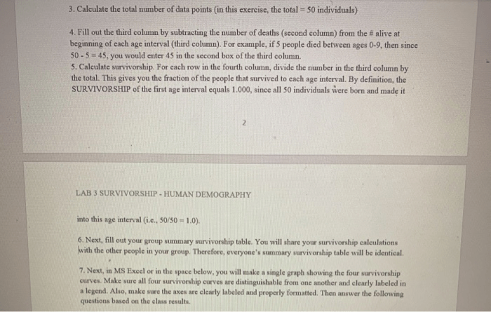 Demography in the cemetery lab answers