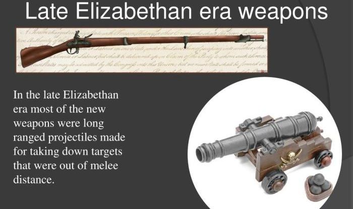 Elizabethan military weapons era technology used late ppt powerpoint presentation ranged were