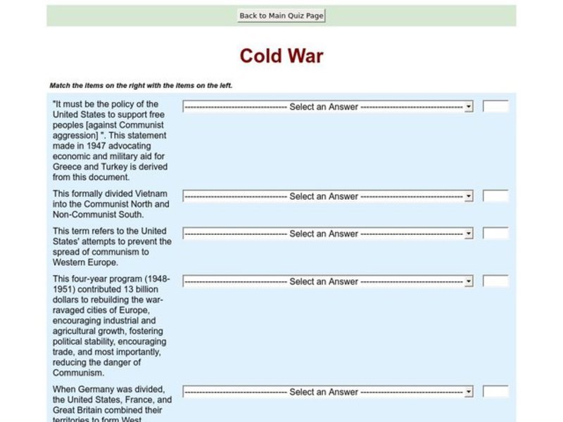 The cold war in america complete unit guide packet answers