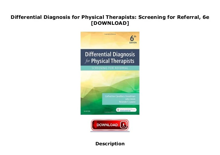 Diagnosis physical therapists bank differential goodman 5th test edition